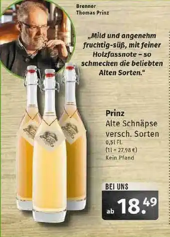 Markgrafen Prinz Alte Schnäpse Angebot