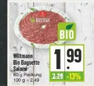 Edeka Wiltmann Bio Baguette Salami Angebot