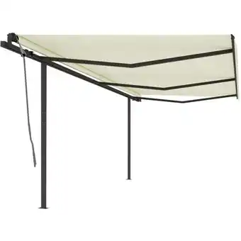 ManoMano Gelenkarmmarkise Automatisch, Einziehbare Sonnenmarkise, Klemmmarkise mit Pfosten 6x3 m Cremeweiß KLI51010 Maisonchic Angebot