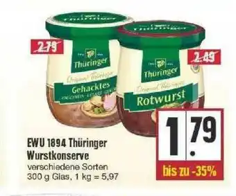 Edeka Ewu 1894 Thüringer Wurstkonserve Angebot