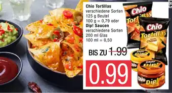 Marktkauf Chio  Tortillas 125g Beutel oder Dip Saucen 200ml Angebot