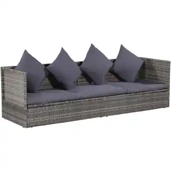 ManoMano Bonnevie - Garten-Sofabett 200x60 cm Poly Rattan Grau vidaXL624388 Angebot