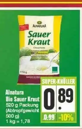 Edeka Alnatura Bio Sauer Kraut Angebot