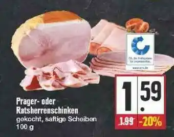 Edeka Prager- Oder Ratscherrenschinken Angebot