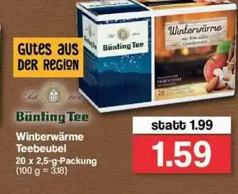 Famila Nord Ost Bünting Tee Winterwärme Teebeutel Angebot