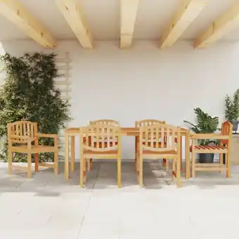 ManoMano 7-tlg. Garten-Essgruppe,Gartenmöbel Set,Gartenmöbel Set Massivholz Teak vidaXL Angebot