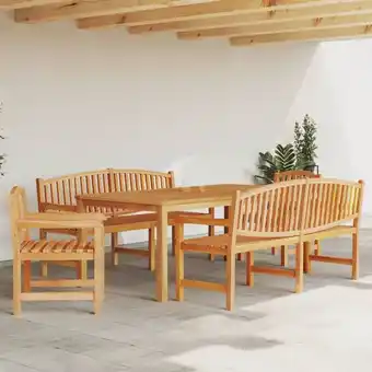 ManoMano 5-tlg. Garten-Essgruppe,Gartenmöbel Set Massivholz Teak vidaXL Angebot