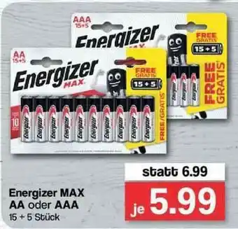 Famila Nord Ost Energizer Max AA Oder AAA Angebot