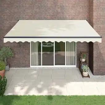 ManoMano Gelenkarmmarkise Windfest Sonnenmarkise Einziehbare Markise Creme 4x3 m Stoff und Aluminium RGDCH226570 Maisonchic Angebot