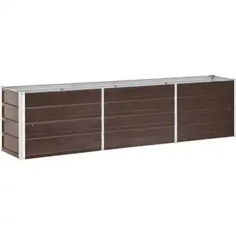 ManoMano Garten-Hochbeet Verzinkter Stahl 240×40×45 cm Braun vidaXL323615 Angebot