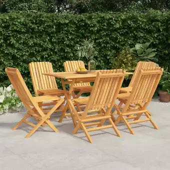 ManoMano 7-tlg. Garten-Essgruppe Gartenmöbel Set Terrassen/Balkon/Outdoor-Essgruppe Massivholz Teak ETHJ248874 MaisonChic Angebot