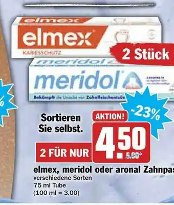 Hit Elmex, Meridol Oder Aronal Zahnpasta Angebot