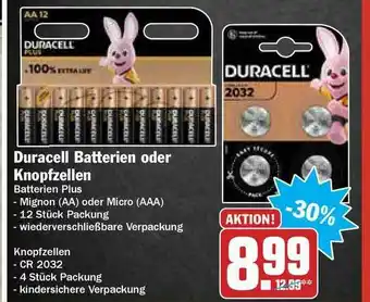 Hit Duracell Batterien Oder Knopfzellen Angebot