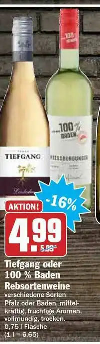 Hit Tiefgang Oder 100% Baden Rebsortenweine Angebot