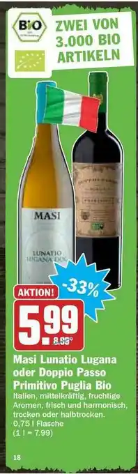 Hit Masi Lunatio Lugana Oder Doppio Passo Primitivo Puglia Bio Angebot