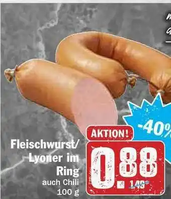 Hit Fleischwurst Oder Lyoner Im Ring Angebot