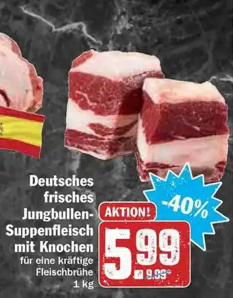 Hit Frisches Jungbullen Suppenfleisch Mit Knochen Angebot