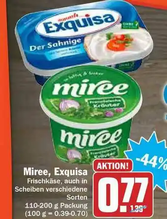 Hit Miree, Exquisa Frischkäse Angebot