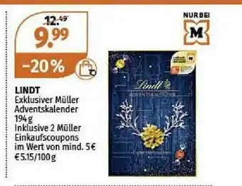 Müller Lindt Exklusiver Müller Angebot