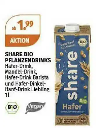 Müller Share Bio Pflanzendrinks Angebot