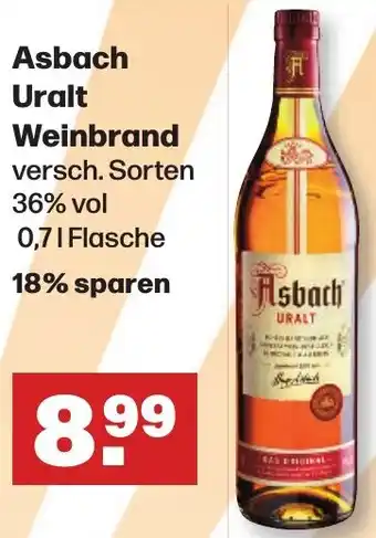 Handelshof Asbach Uralt Weinbrand 0,7 L Flasche Angebot