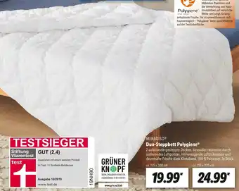 Lidl Meradiso duo-steppbett polygiene Angebot