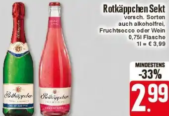 Edeka Rotkäppchen Sekt 0,75 L Flasche Angebot