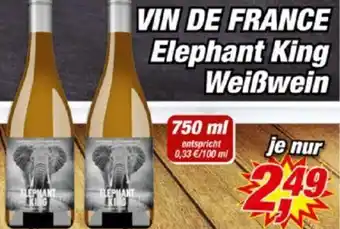 Posten Börse VIN DE FRANCE Elephant King Weißwein 750 ml Angebot