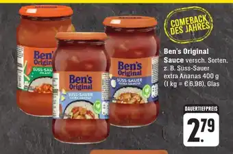 Scheck-in-Center Ben's Original Sauce versch. Sorten, z. B. Süss-Sauer extra Ananas 400 g Glas Angebot