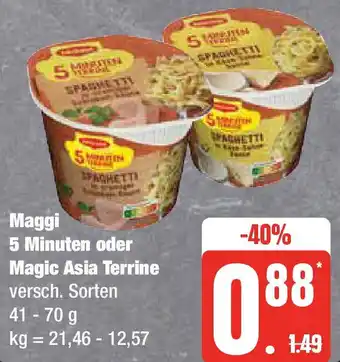 Edeka Maggi 5 Minuten oder Magic Asia Terrine 41-70 g Angebot