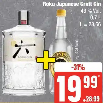 Edeka Roku Japanese Craft Gin 0,7 L Angebot