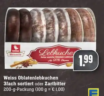 SBK Weiss Oblatenlebkuchen 3fach sortiert oder Zartbitter 200g Angebot