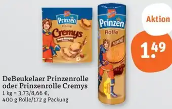 tegut DeBeukelaer Prinzenrolle oder Prinzenrolle Cremys 400 g Rolle/172 g Packung Angebot