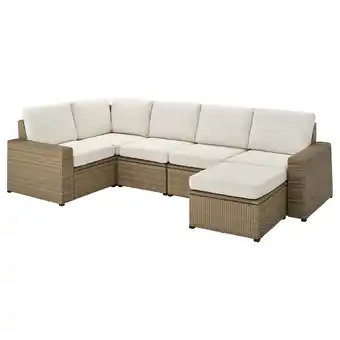 IKEA SollerÖn Modulecksofa 4-sitzig/außen, mit Hocker braun/frösön/duvholmen beige Angebot