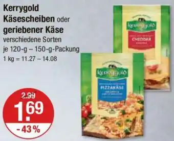 V Markt Kerrygold Käsescheiben oder geriebener Käse 120-150 g Packung Angebot