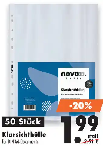 Mäc Geiz Novooo Basic Klarsichthüllen 50 Stück Angebot