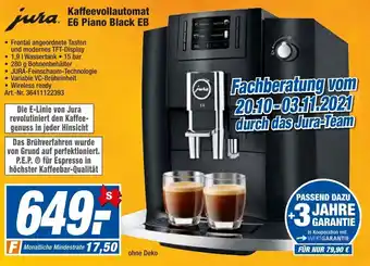 expert Techno Land jura Kaffeevollautomat E6 Piano Black EB Angebot