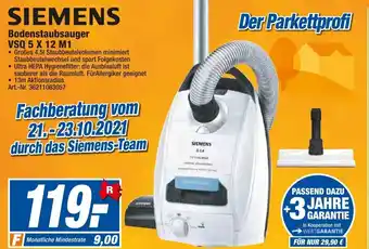 expert Techno Land Siemens Bodenstaubsauger VSQ5X12M1 Angebot