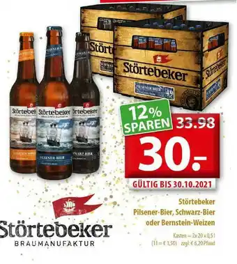 Getränkeland Störtebeker Pilsener-bier, Schwarz-bier Oder Bernstein-weizen Angebot