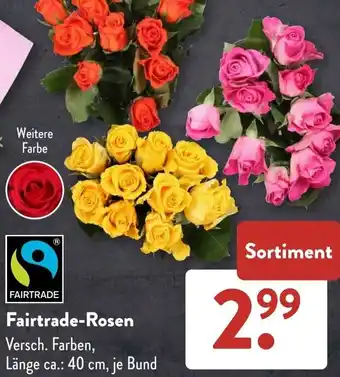 Aldi Süd Fairtrade-Rosen Angebot