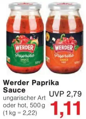 Jawoll Werder Paprika Sauce 500 g Angebot