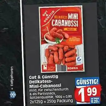 Edeka Gut & Günstig Delikatess Mini-cabanossi Angebot