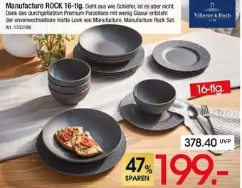 Zurbrüggen Villeroy & Boch Manufacture ROCK 16-tlg. Angebot