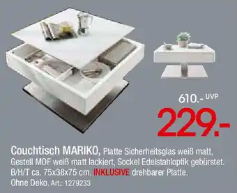 Zurbrüggen Couchtisch MARIKO Angebot