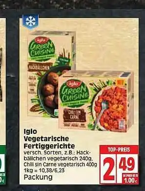 Edeka Iglo Vegetarische Fertiggerichte Angebot