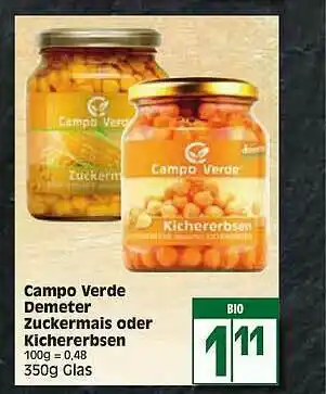 Edeka Campo Verde Demeter Zuckermais Oder Kichererbsen Angebot