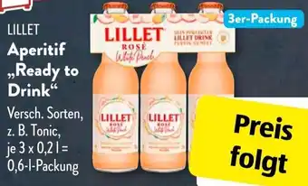 Aldi Süd LILLET Aperitif ,,Ready to Drink" 0,6 L Packung Angebot