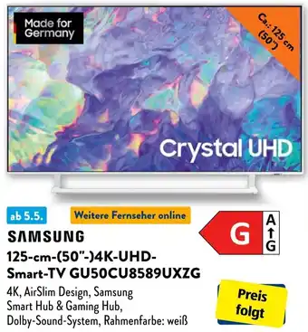 Aldi Süd SAMSUNG 125 cm (50") 4K-UHD Smart-TV GU50CU8589UXZG Angebot