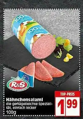 Elli Markt R&s Hahnchensalami Angebot