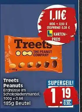 Elli Markt Treets Peanuts Angebot